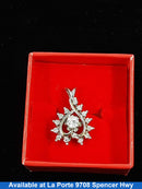 Diamond Pendant - White Gold 14k (.585) 4.3 grams