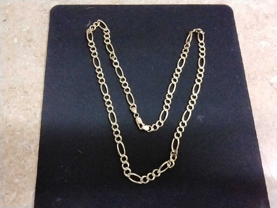 Figaro Chain - Yellow Gold 14k (.585) 30.1 grams 24 inch