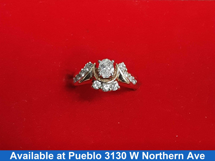 Ring - Wedding Set - Yellow Gold 14k (.585) 4.3 grams Size 6