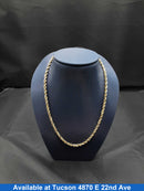 Rope Chain - Yellow Gold 14k (.585) 22.5 grams 22 inch