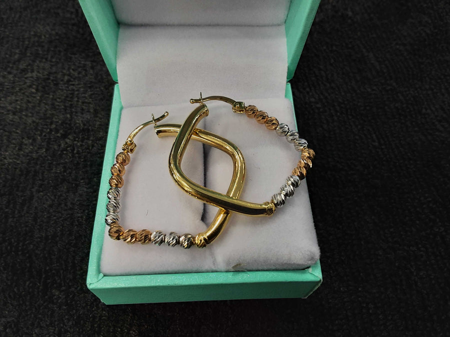 Bangle Earrings - Yellow Gold 14k (.585) 3.8 grams