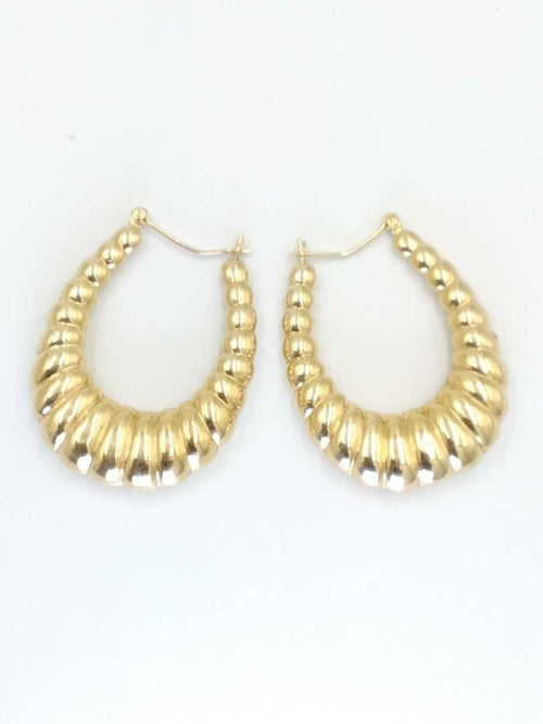 Shrimp Earrings - Yellow Gold 10k (.417) 6.7 grams
