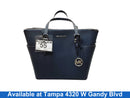 Michael Kors Charlotte Navy Large Tote Blue Purse / Handbag