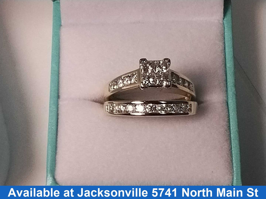 Ring - Wedding Set - Yellow Gold 14k (.585) 7.2 grams Size 9.5