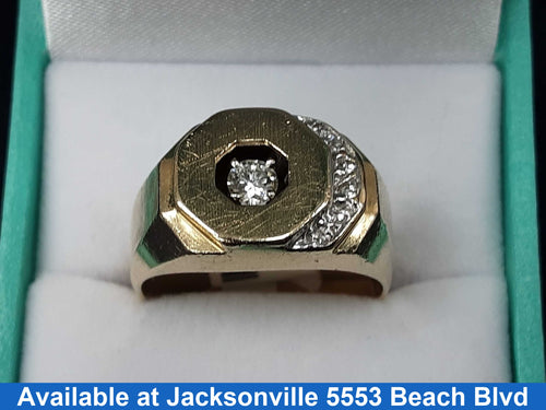 Men's Ring - Yellow Gold 14k (.585) 9.1 grams Size 10