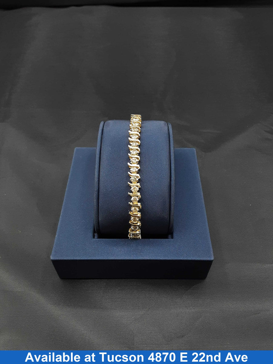 Tennis Bracelet - Yellow Gold 14k (.585) 14.1 grams 8 inch