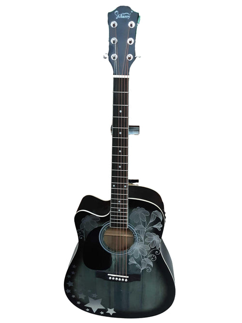 Glarry Gma101 Black Acoustic / Electric Classic Guitar