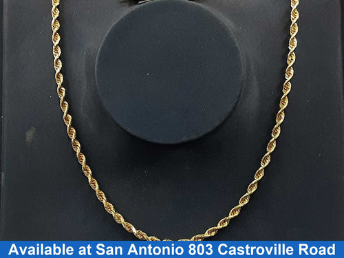 Rope Chain - Yellow Gold 10k (.417) 15.3 grams 24 inch