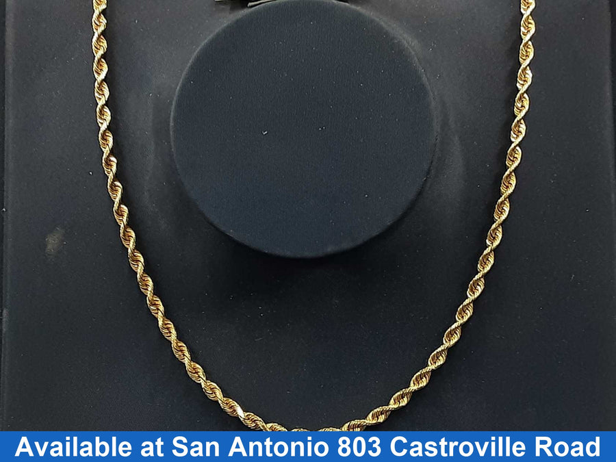 Rope Chain - Yellow Gold 10k (.417) 15.3 grams 24 inch
