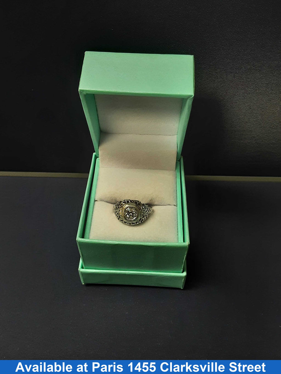Ring - Engagement Set - White Gold 14k (.585) 7.6 grams Size 20