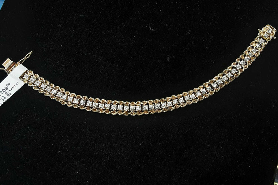 Tennis Bracelet - Yellow Gold 14k (.585) 20 grams 8 inch
