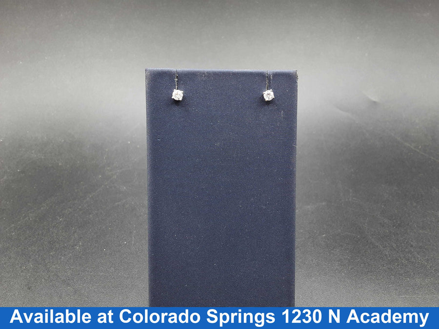 Double Stud Earring - White Gold 14k (.585) 0.6 grams