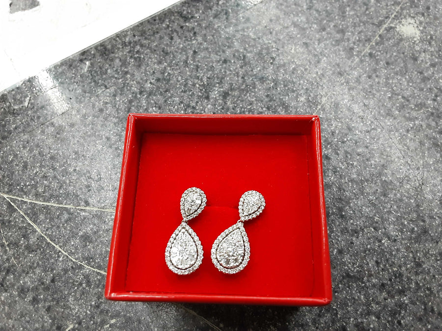 Earrings - White Gold 14k (.585) 4.3 grams