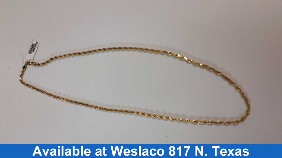 Rope Chain - Yellow Gold 14k (.585) 12.01 grams 20 inch