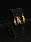 Hoop Earrings - Yellow Gold 10k (.417) 3.8 grams