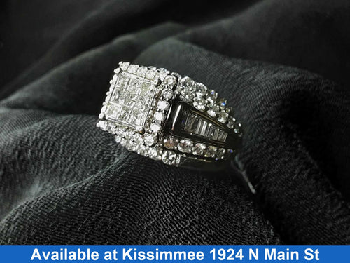 Ring - Wedding Set - White Gold 14k (.585) 10.1 grams Size 5.5