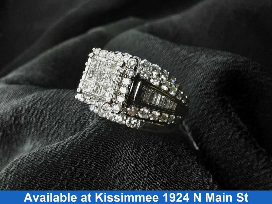 Ring - Wedding Set - White Gold 14k (.585) 10.1 grams Size 5.5