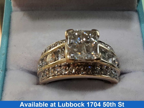 Ring - Wedding Set - White Gold 14k (.585) 11.3 grams Size 7