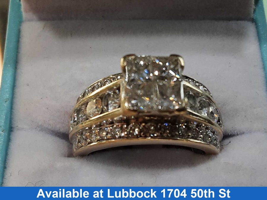 Ring - Wedding Set - White Gold 14k (.585) 11.3 grams Size 7