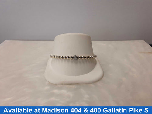 Bead Bracelet - Silver 11.3 grams 7 inch