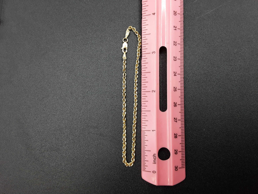 Rope Bracelet - Yellow Gold 10k (.417) 1.4 grams 8 inch