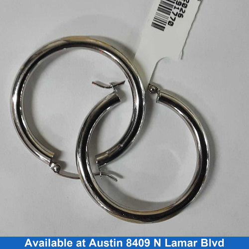 Bangle Earrings - White Gold 14k (.585) 2.2 grams