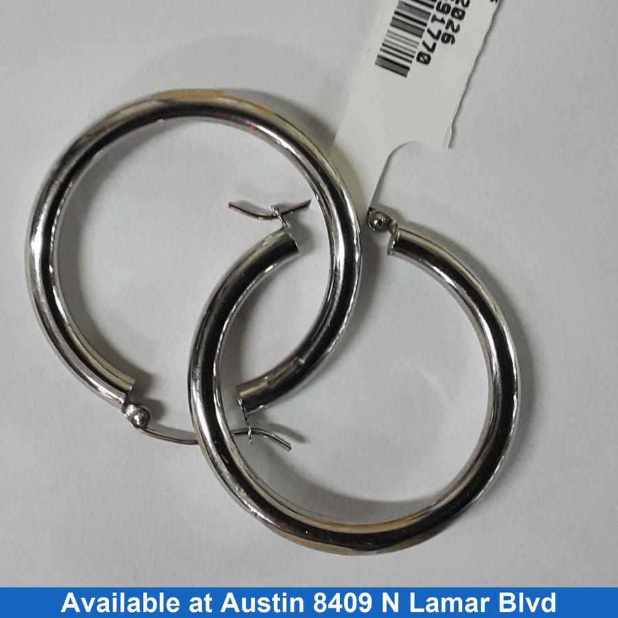 Bangle Earrings - White Gold 14k (.585) 2.2 grams