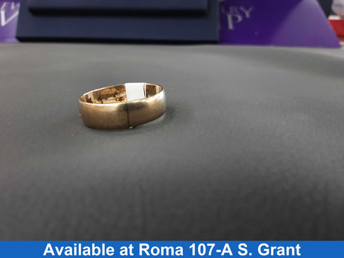Ring - Wedding Band - Yellow Gold 10k (.417) 4 grams Size 7.5