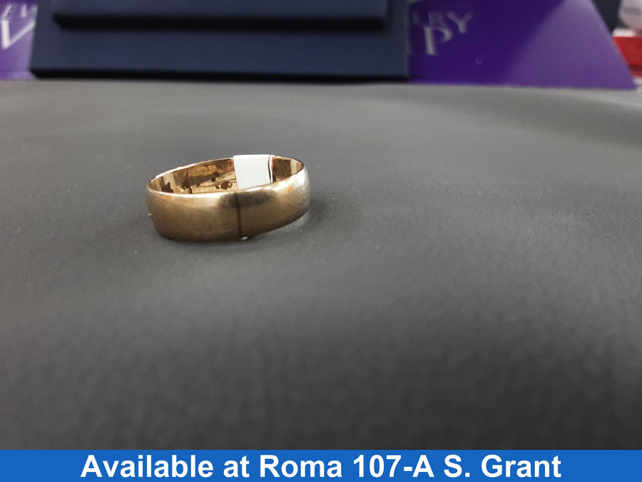 Ring - Wedding Band - Yellow Gold 10k (.417) 4 grams Size 7.5
