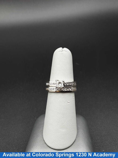 Ring - Engagement Set - White Gold 14k (.585) 7.3 grams Size 6