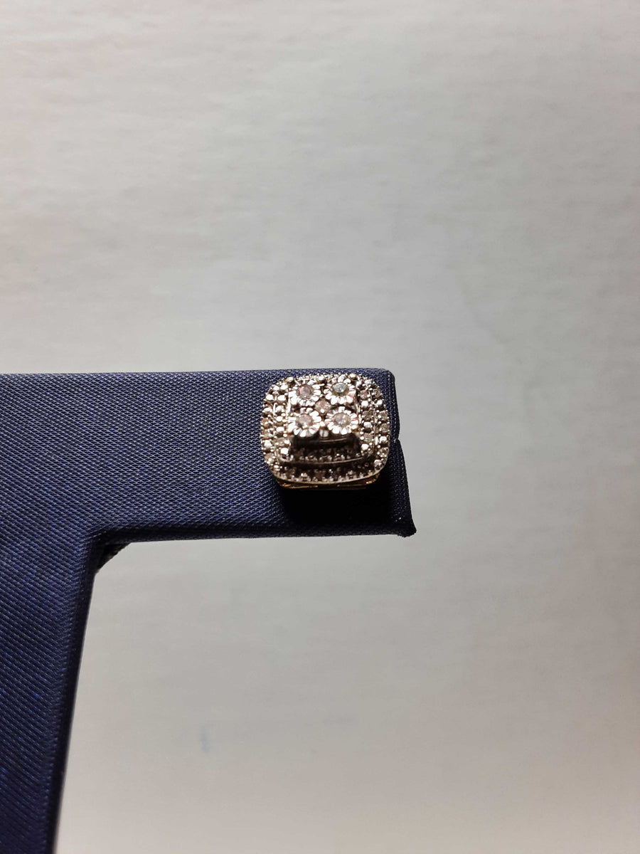 Double Stud Earring - Yellow Gold 10k (.417) 2.7 grams