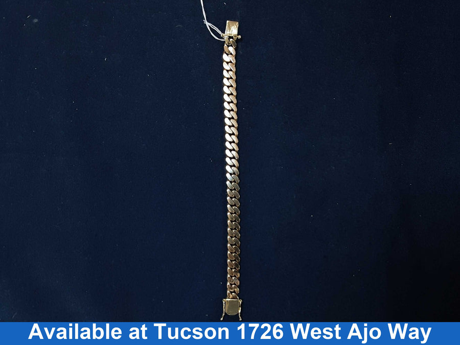 Cuban Link Bracelet - Yellow Gold 10k (.417) 61.6 grams 8 inch