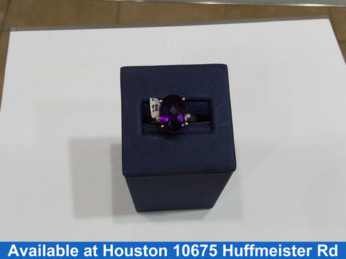 Women's Ring - Solitaire - Silver 4.6 grams Size 7