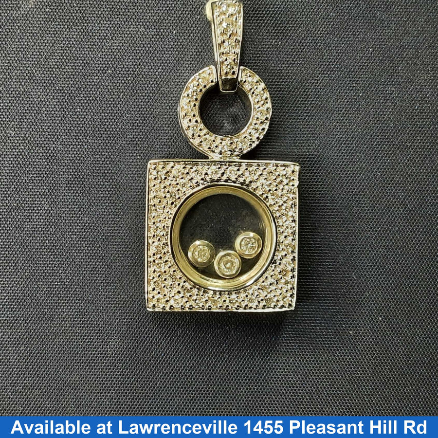 Diamond Pendant - White Gold 14k (.585) 7.2 grams
