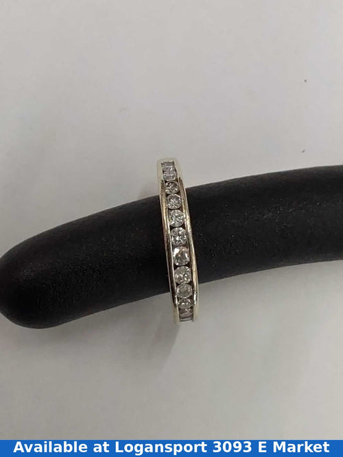 Women's Ring - Anniversary - White Gold 10k (.417) 2.3 grams Size 20