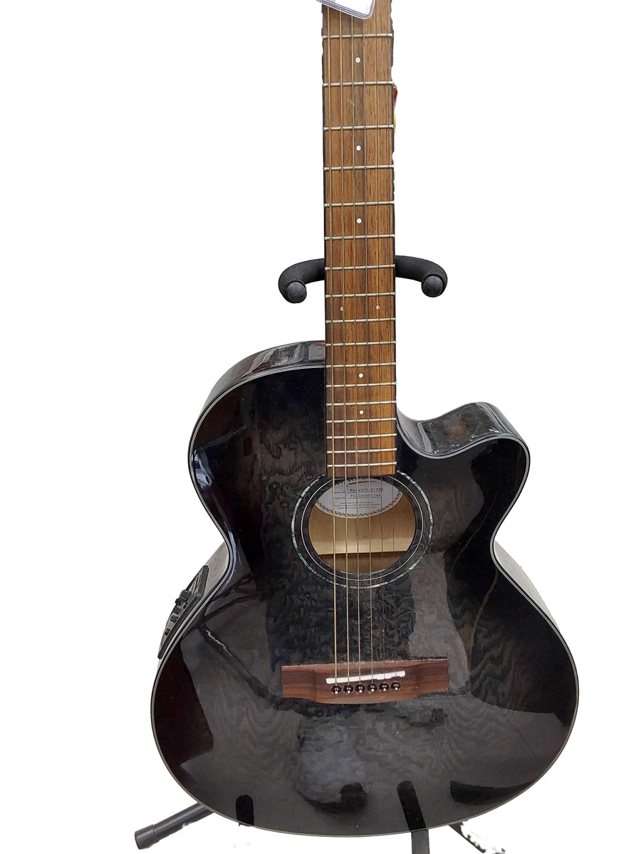 Mitchell Mx-430qab/mbx Black Acoustic / Electric Classic Guitar