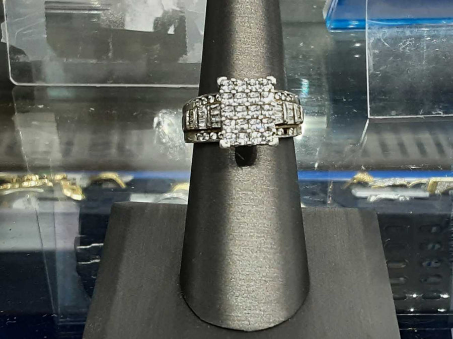 Ring - Engagement Set - Silver 6.5 grams Size 7