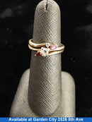 Ring - Engagement Set - Yellow Gold 14k (.585) 4 grams Size 7
