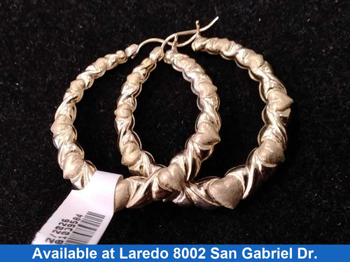 Hoop Earrings - Yellow Gold 10k (.417) 4.5 grams