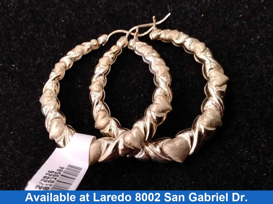 Hoop Earrings - Yellow Gold 10k (.417) 4.5 grams