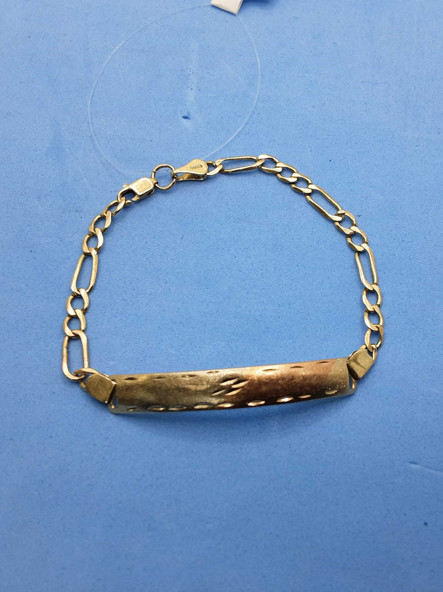 ID Bracelet - Tricolor Gold 10k (.417) 2.7 grams 5 inch