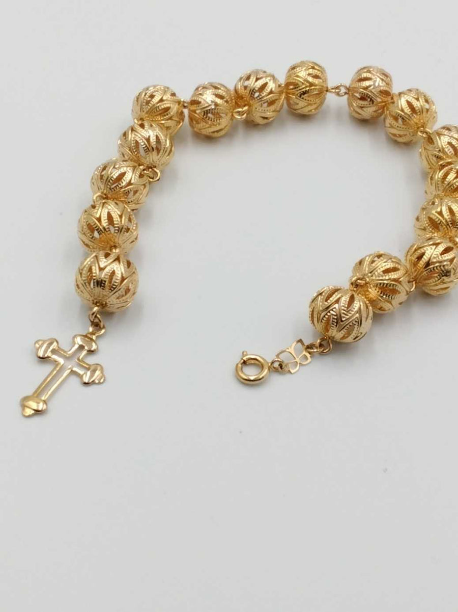 Bead Bracelet - Yellow Gold 10k (.417) 13 grams 9 inch