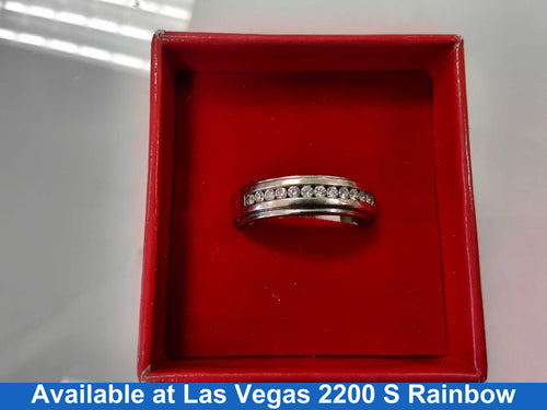 Ring - Wedding Band - White Gold 14k (.585) 7.4 grams Size 8