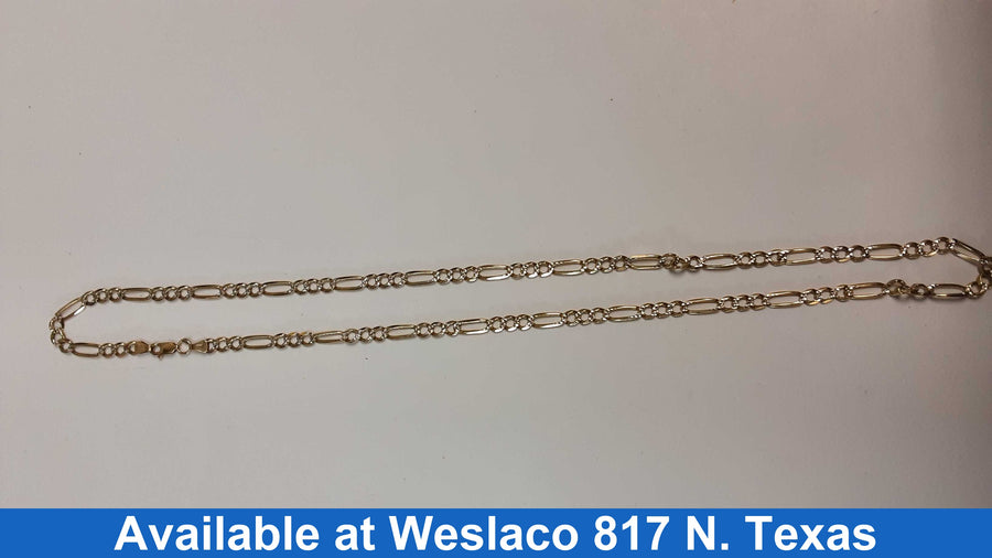 Figaro Chain - Yellow Gold 14k (.585) 15.9 grams 22 inch