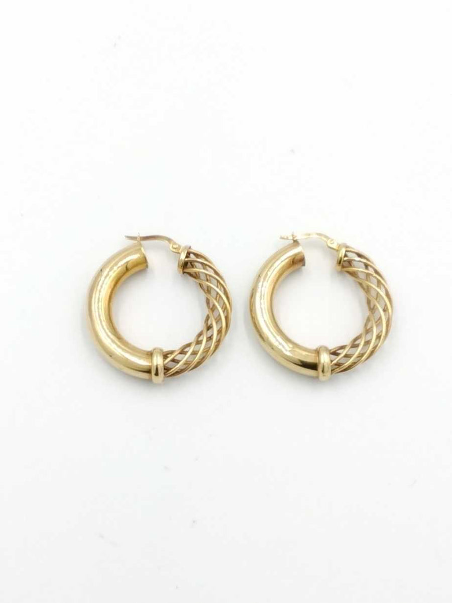 Hoop Earrings - Yellow Gold 14k (.585) 7.2 grams