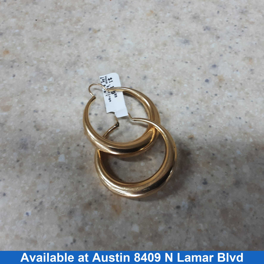 Hoop Earrings - Yellow Gold 10k (.417) 9.7 grams