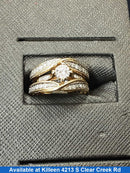 Ring - Engagement Set - Yellow Gold 14k (.585) 6.2 grams Size 3.5