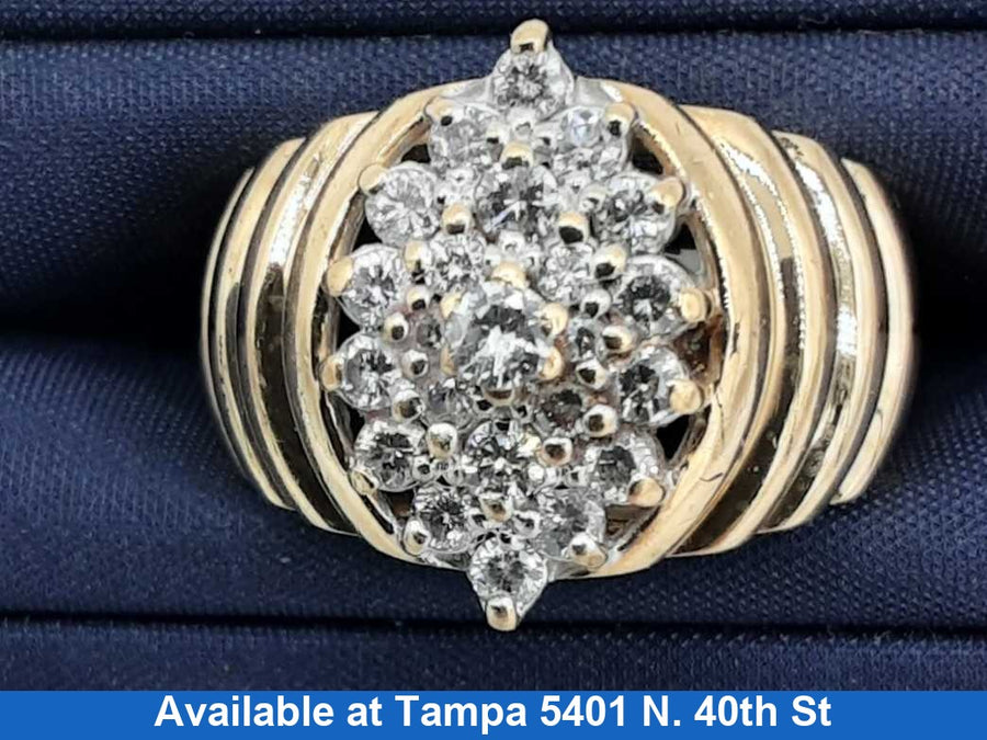 Women's Ring - Yellow Gold 14k (.585) 7.2 grams Size 7.5