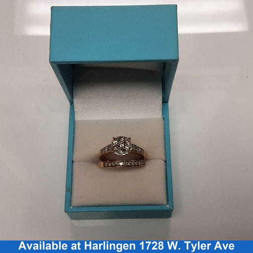 Ring - Engagement Set - Rose Gold 10k (.417) 3.5 grams Size 7