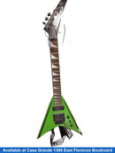Jackson Emg Flying V Green Electric Bass Guitar
